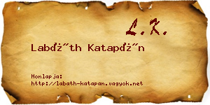 Labáth Katapán névjegykártya